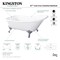 Aqua Eden Clawfoot Bathtubs, 66.56 L, 29.5 W, White/Polished Chrome, Cast Iron VCT7D6630NF1 - alternate 2